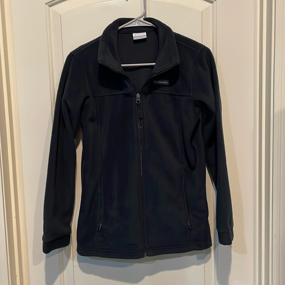 Columbia Boy's Full Zip Fleece Jacket, Size Large, Black